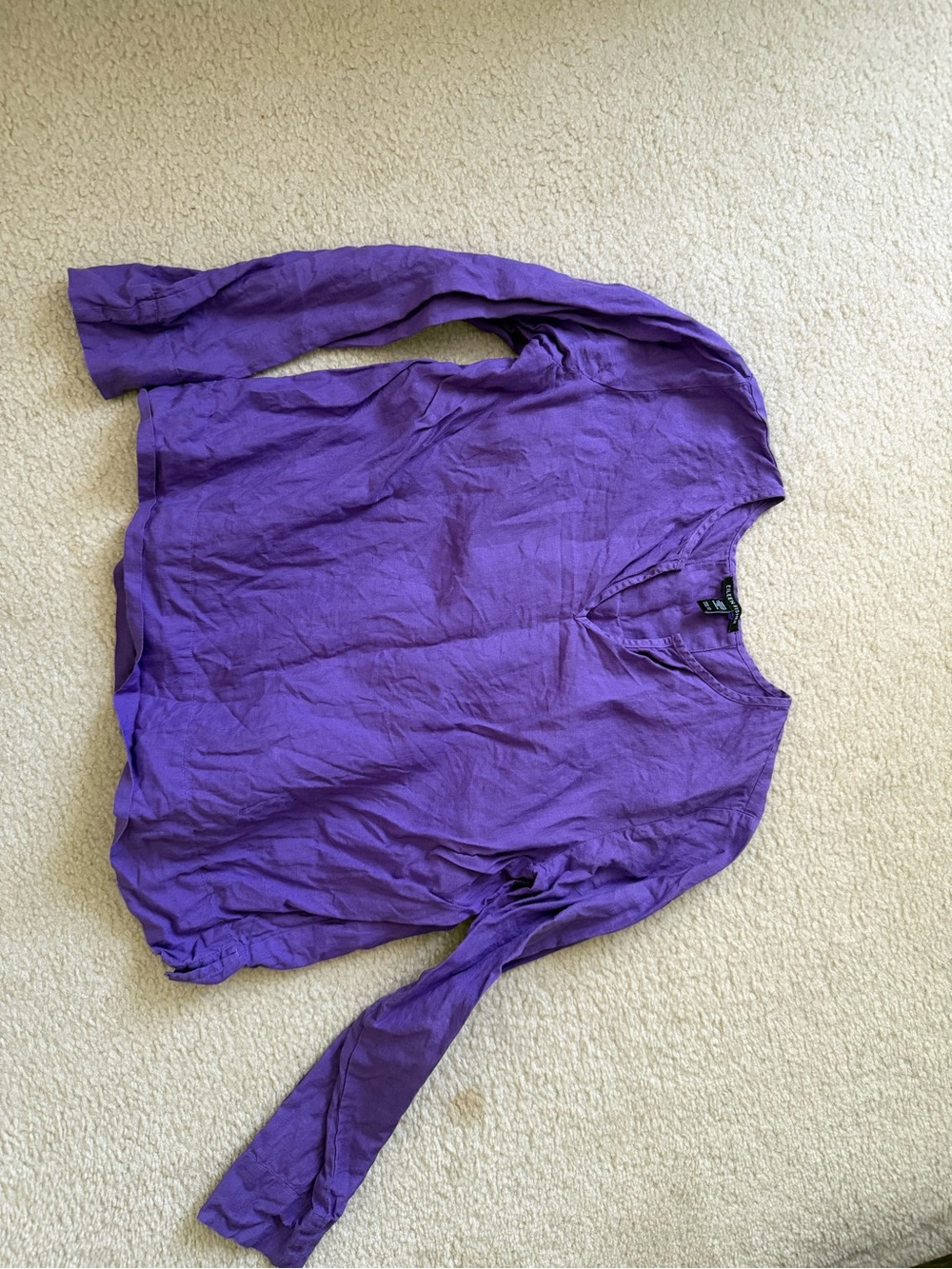 Eileen fisher linen purple top